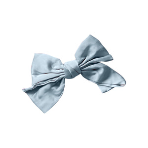 Silver  Satin Knotted Hairbow, Hairclip