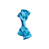 Light Blue Satin Knotted Hairbow, Hairclip