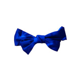 Dark Blue Satin knotted Hairbow, Hairclip