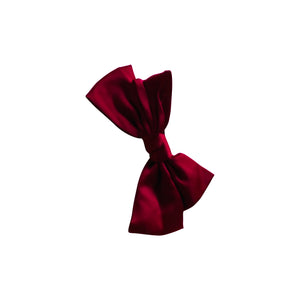 Red Satin knotted Hairbow, Hairclip