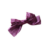 Large Purple Satin Knotted Hairbow, Hairclip