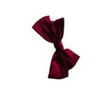 Large Burgundy Satin Knotted Hairbow, Hairclip