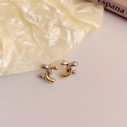 Vintage Flower alloy ear studs/earrings