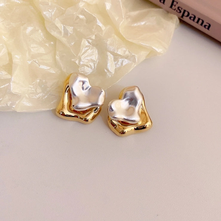 Vintage Flower alloy ear studs/earrings