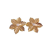 Vintage Flower alloy ear studs/earrings