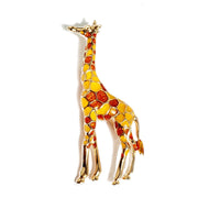 retro giraffe alloy unisex brooches