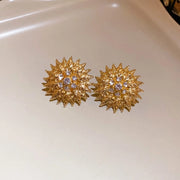 Vintage Flower alloy ear studs/earrings