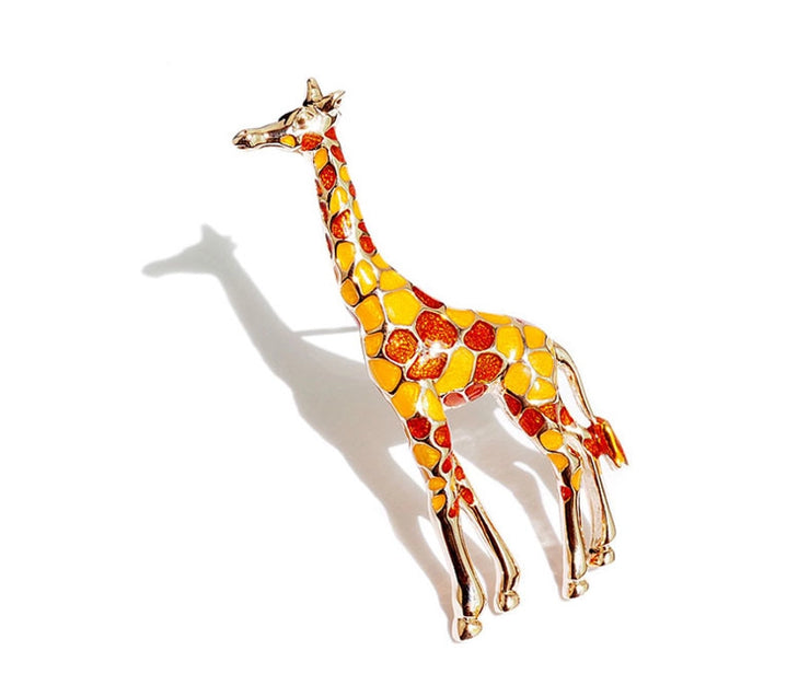 retro giraffe alloy unisex brooches