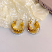 Vintage Flower alloy ear studs/earrings